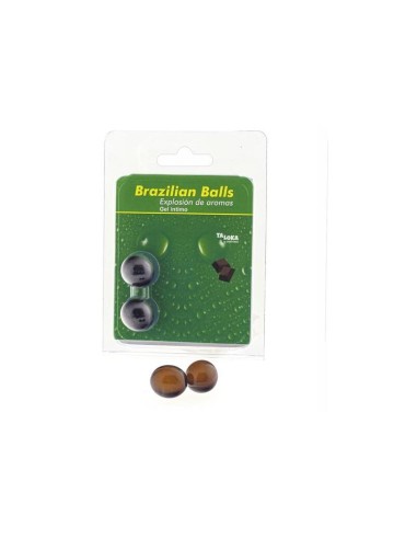 2  Brazilian Balls Explosion De Aromas Gel Intimo -  Chocolate