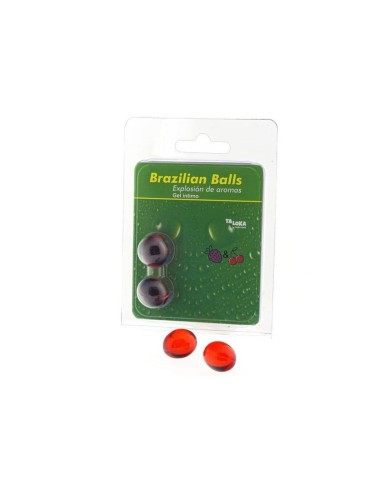 2  Brazilian Balls Explosion De Aromas Gel Intimo -  Fresa Y Cereza