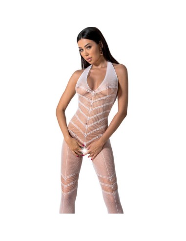 Bodystocking Passion  Bs100  Blanco Talla Unica