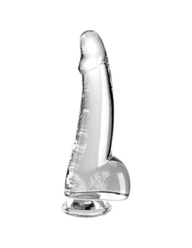 Dildo Con Testiculos King Cock Clear  15.2 Cm Transparente