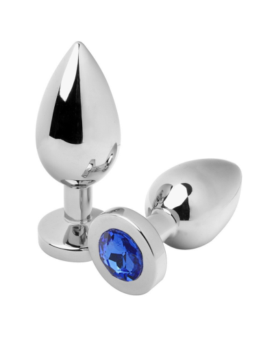 Metal Hard - Anal Plug Diamond Blue Small 5.71cm