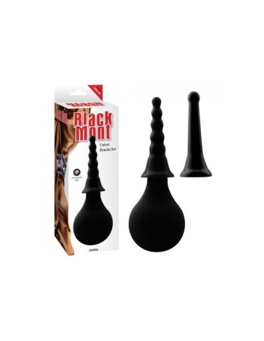 Set Ducha Anal Y Funda 15 Cm Negro