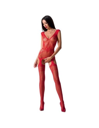 Passion Woman Bs062 Bodystocking Rojo Talla Unica