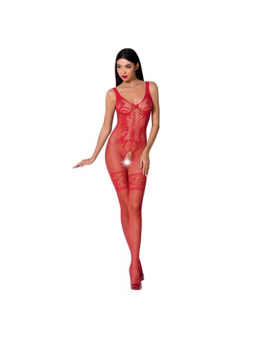 Passion Woman Bs069 Bodystocking Rojo Talla Unica