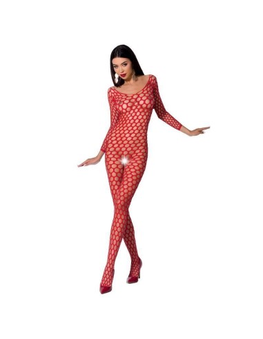 Passion Woman Bs077 Bodystocking Talla Unica Rojo