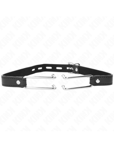 Kink - Mordaza Gancho De Metal 11.5 Cm Con Correa De Polipiel Ajustable 39-58 Cm X 2 Cm