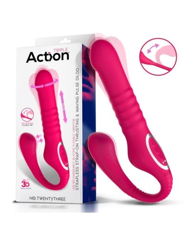 Vibrador  No. Twentythree  Doble Con Pulsación Y Thrusting Flexible 180º