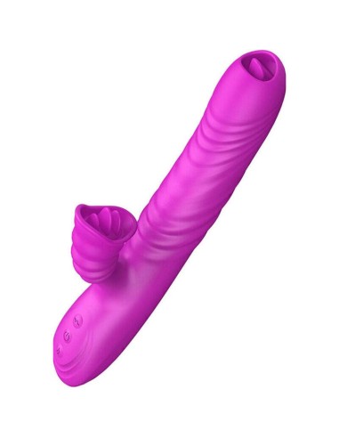 Armony - Angelia Vibrador Multifuncion Doble Lengua Efecto Calor Violeta