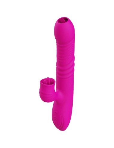 Armony - Fanny Vibrador Multifuncion Doble Lengua Efecto Calor Fucsia