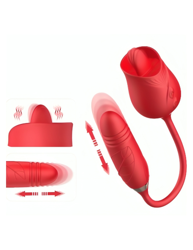 Armony - Delight Flower Vibrador & Thrusting Con Lengua Rojo