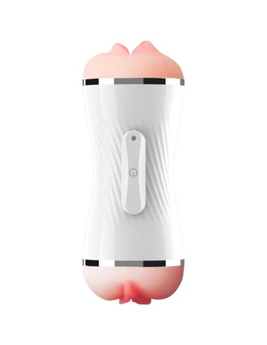 Armony - Masturbador Vibrador Doble Vagina & Boca Blanco