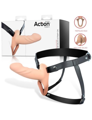 Arnés Strap-on Con Dildo Hueco Silicona Premium Talla S