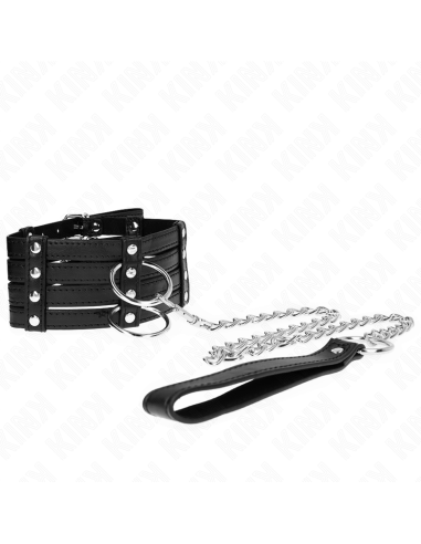 Kink - Collar Con Correa 65 Cm Estilo Sub Ajustable 35-51 Cm X 7 Cm