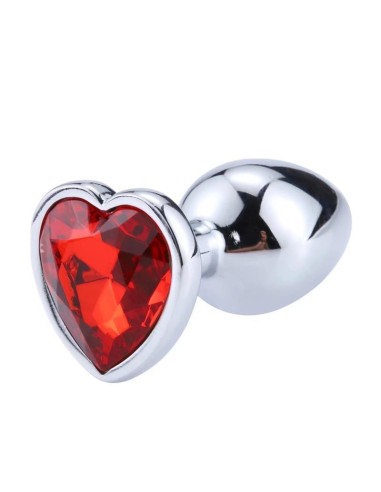 Plug Anal Base Corazón Red Scarlet Talla L