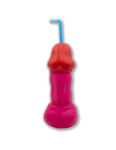 Vaso Con Forma De Pene Plastico Fuscia 500 Ml