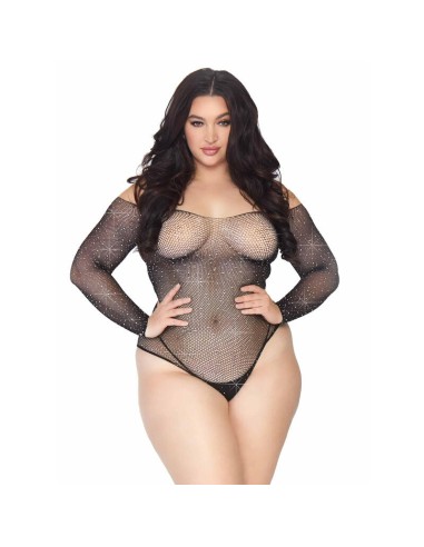 Leg Avenue - Crystalized Fishnet Bodystocking 1x-2x