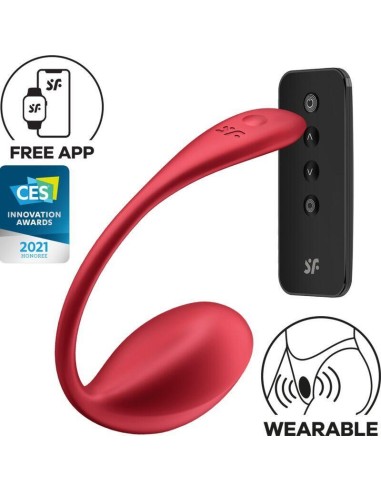 Satisfyer - Shiny Petal Estimulador Punto G Control Remoto Rojo App Gratuita