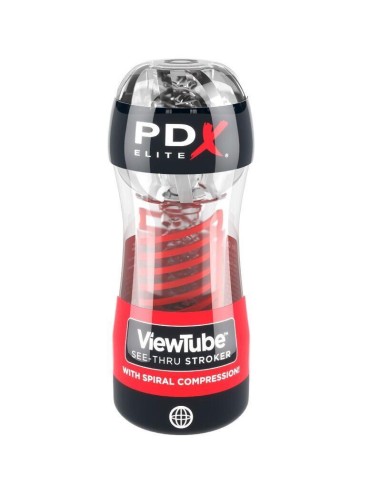 Pdx Elite - Masturbador Stroker Viewtube 2 Compresion Espiral Transparente