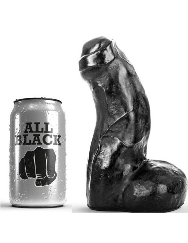 All Black  Realistic Dong Negro 17 Cm