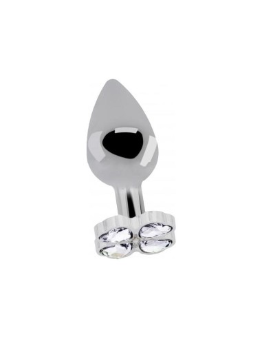 Plug Anal Diamond Trebol 9.4 Cm Color Plata