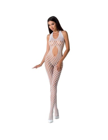 Passion - Woman Bs065 Bodystocking Blanco Talla Unica