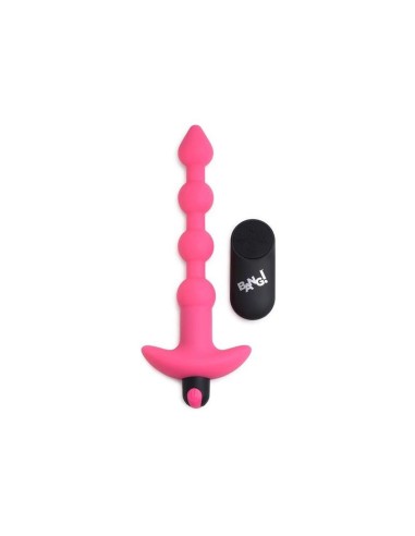 Plug Vibrador De Bolas Anales De Silicona - Rosa