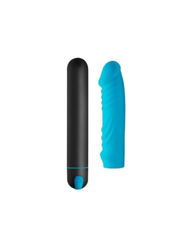 Bala Xl Con Funda De Silicona Forma Pene - Azul