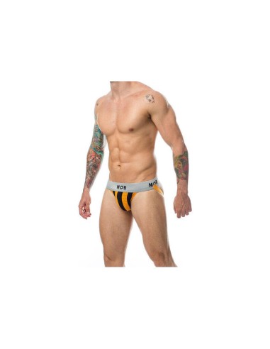 Mob Stripe Classic Jock - Tanga Naranja Talla S