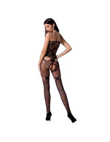 Passion - Woman Bs076 Bodystocking Talla Unica Negro