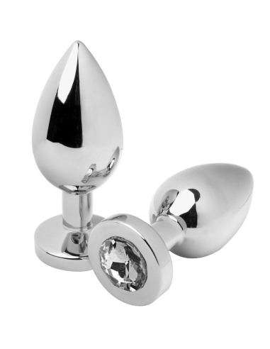 Metal Hard - Anal Plug Diamond Transparente Small 5.71cm