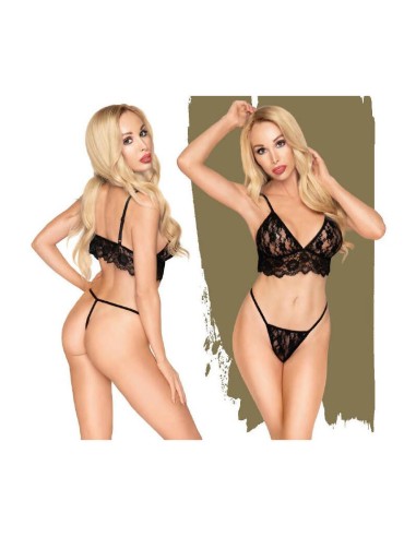 Penthouse - Double Spice Set Dos Piezas Negro L/xl