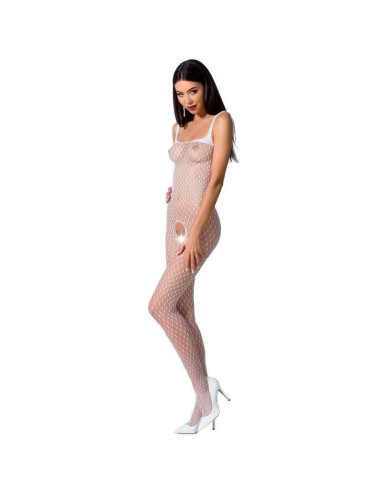 Passion - Woman Bs071 Bodystocking Blanco Talla Unica