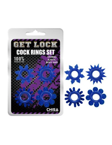 Set De Anillos Para El Pene Azul