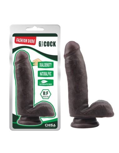 Dildo Dual Density Fashion Dude 17 X 3.6 Cm Marron