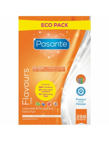 Preservativo  Pasante  Eco Pack Sabores Bolsa 288 Unidades