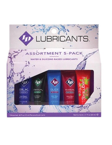 Id Juicy Lube  Surtido 5x Lubricante Tube Pack 12 Ml