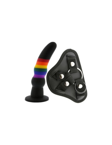 Colourful Love Strap On Solid Dildo