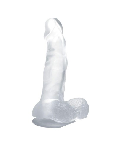 Baile - Dildo Realistico Con Ventosa Y Testiculos 16.7 Cm Transparente