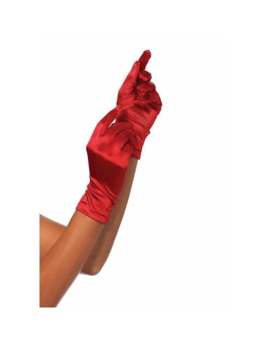 Leg Avenue - Guantes Satin Rojo