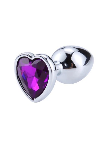 Plug Anal Con Joya De Corazón Purple Lavender Talla S