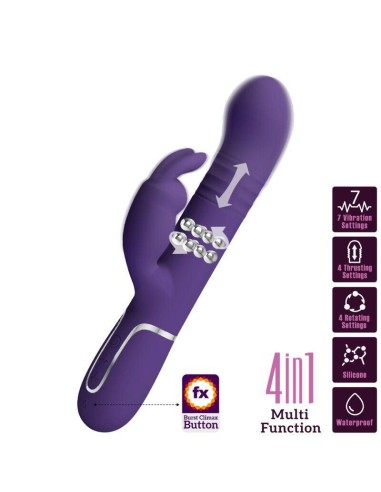 Pretty Love - Coale Vibrador Rabbit 4 En 1 Morado