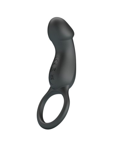 Pretty Love - Trae Anillo Vibrador Con Estimulador Negro