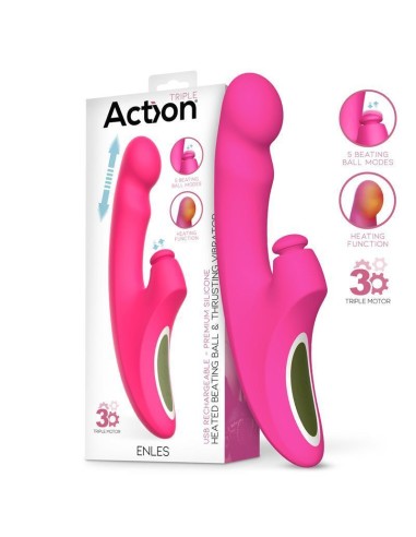 Enles Vibrador Con Beating Ball, Thrusting Y Función De Calor