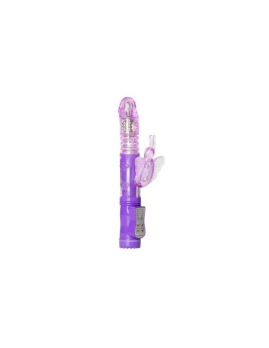 Vibrador Con Mariposa - Púrpura