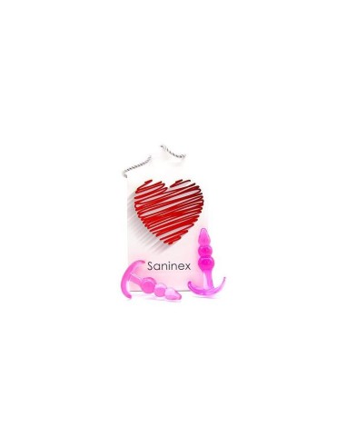 Saninex Plug Initiation 3d Pleasure - Economic Line - Rosa