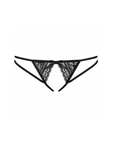 Picantina Tanga Obsessive -  Negro Con Apertura  S/m