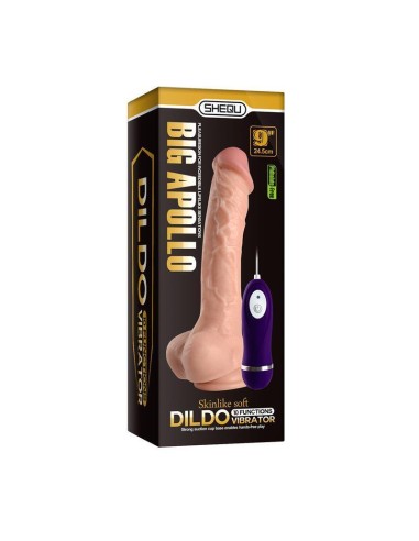 Vibrador Realista Control Remoto Apolo 24.5 Cm