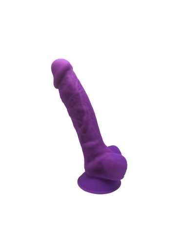 Silexd - Modelo 1 Pene Realistico Silicona Premium Silexpan Violeta 17.5 Cm