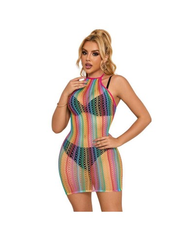 Subblime - 952341 Bodystocking De Rejilla Arcoiris Talla única