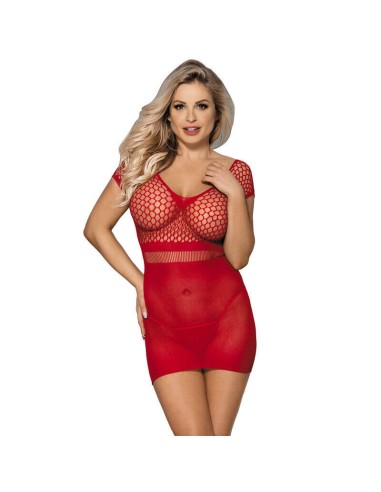 Subblime - 951924 Vestido De Rejilla Croché Corto Rojo Talla única